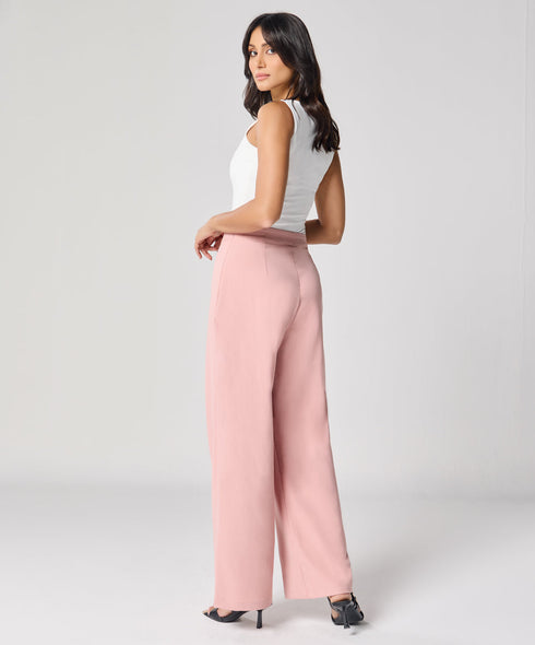 Pink Flared Formal Pant